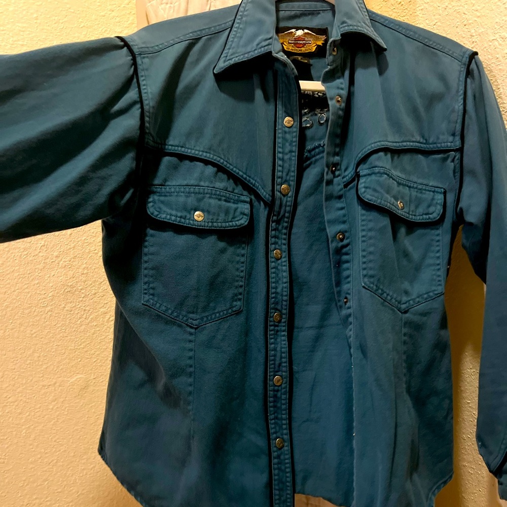Vintage Harley Davidson Snap Up button down shirt